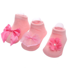 3 pairs Non Slip Baby Socks Girls Toddler Newborn Gift Pack